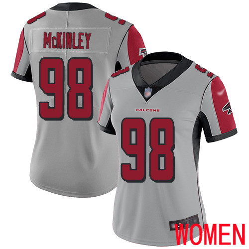 Atlanta Falcons Limited Silver Women Takkarist McKinley Jersey NFL Football #98 Inverted Legend->youth nfl jersey->Youth Jersey